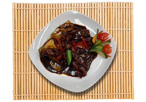 Beef with black bean sauce grand fusion